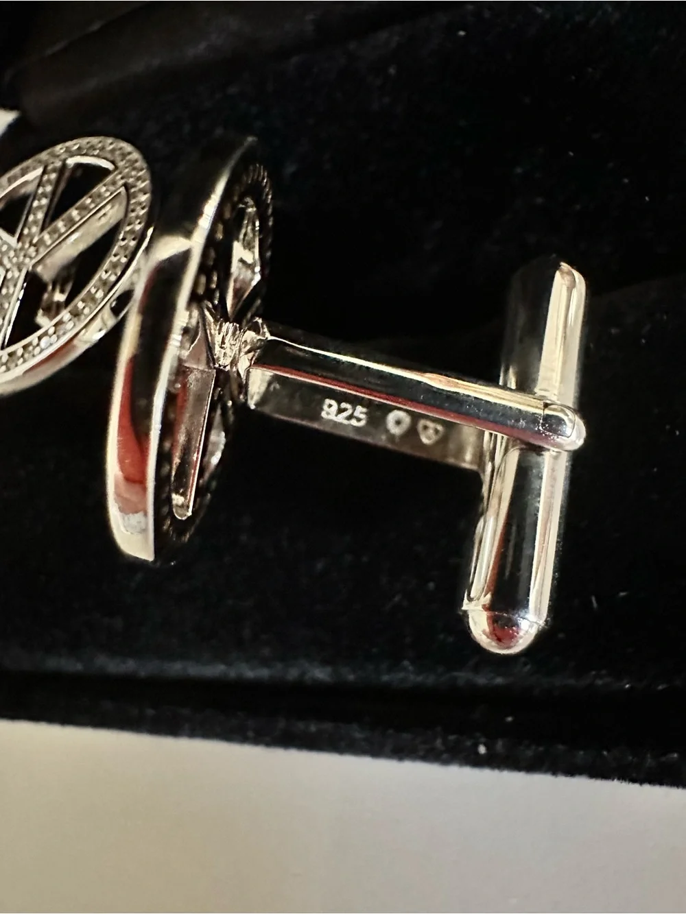 Sterling-Silver Peace Sign Cufflinks - ☮️ Designer Peace & Love By Nancy Davis